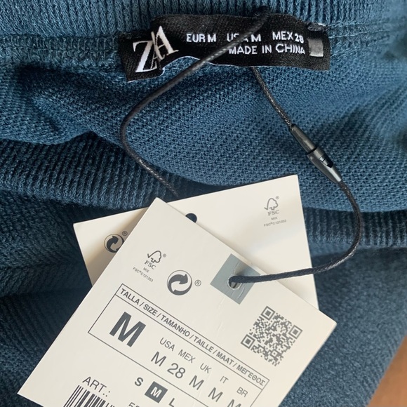 Zara Blue Skirt Size Medium - Picture 7 of 9